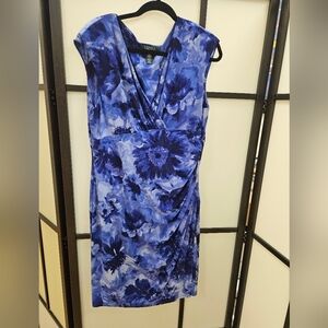 Lauren Ralph Lauren blue v-neck dress